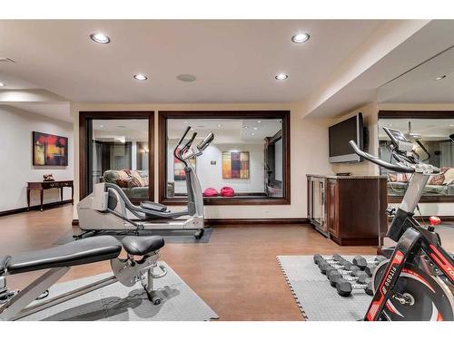 40 Eagle Ridge Place Sw, Calgary, AB - Indoor Photo Showing Gym Room