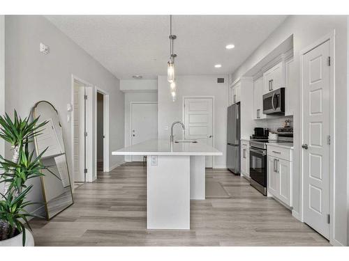 317-80 Carrington Plaza Nw, Calgary, AB - Indoor Photo Showing Kitchen With Upgraded Kitchen