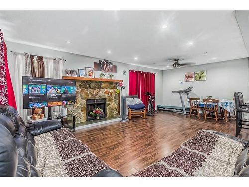 108 Whiteram Close Ne, Calgary, AB - Indoor Photo Showing Living Room With Fireplace