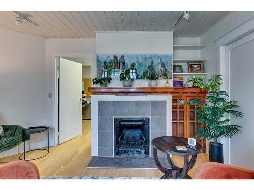 1801 8 Street Sw, Calgary, AB - Indoor Photo Showing Other Room With Fireplace