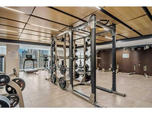 4101-1122 3 Street Se, Calgary, AB - Indoor Photo Showing Gym Room