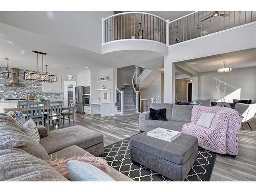 179 Masters Cove Se, Calgary, AB - Indoor With Fireplace