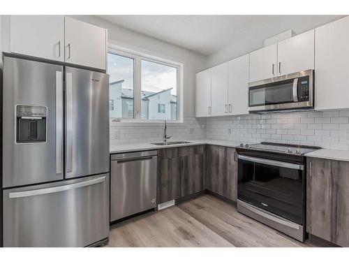 254-301 Redstone Boulevard Ne, Calgary, AB - Indoor Photo Showing Kitchen With Double Sink With Upgraded Kitchen