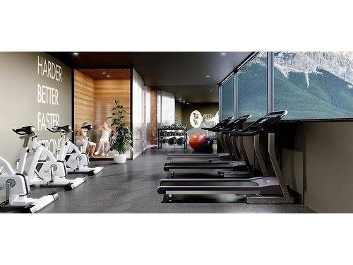 301-1717 Mountain Avenue, Canmore, AB - Indoor Photo Showing Gym Room