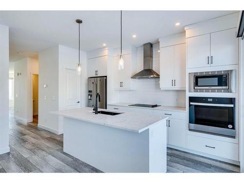216 Herron Mews Ne, Calgary, AB - Indoor Photo Showing Kitchen With Upgraded Kitchen