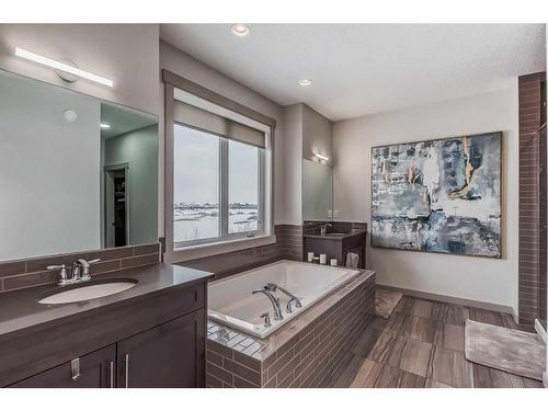 132 Marquis View Se, Calgary, AB - Indoor Photo Showing Bathroom