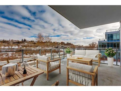 202-88 Waterfront Mews Sw, Calgary, AB - Outdoor With Deck Patio Veranda