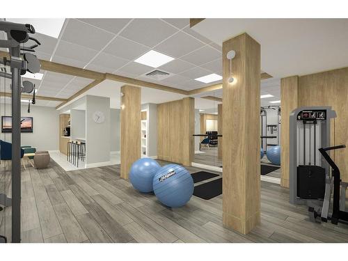 124 Les Jardins Park Se, Calgary, AB - Indoor Photo Showing Gym Room