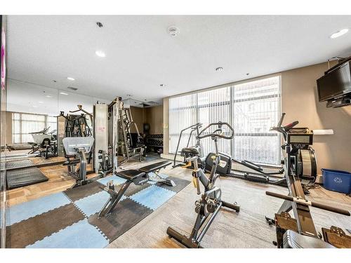 1007-650 10 Street Sw, Calgary, AB - Indoor Photo Showing Gym Room