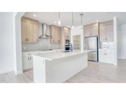 316 Calhoun Common Ne, Calgary, AB - Indoor Photo Showing Kitchen With Stainless Steel Kitchen With Upgraded Kitchen