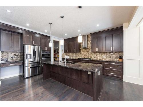 112 Kinniburgh Circle, Chestermere, AB - Indoor Photo Showing Kitchen With Upgraded Kitchen