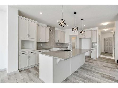 436 Dawson Circle, Chestermere, AB - Indoor Photo Showing Kitchen With Upgraded Kitchen