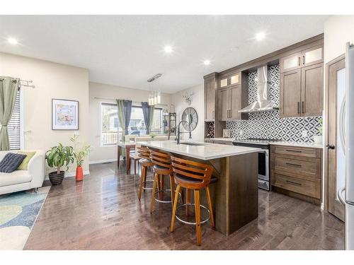 142 Cranwell Square Se, Calgary, AB - Indoor Photo Showing Kitchen With Upgraded Kitchen