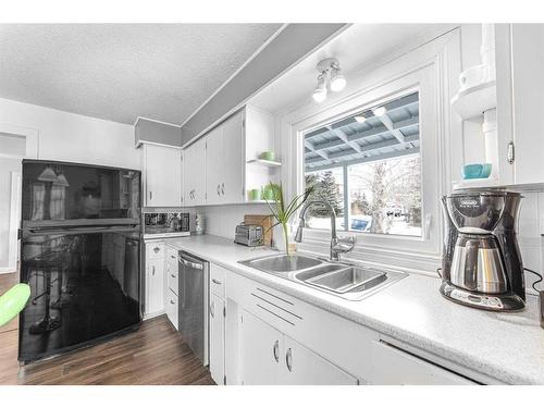 308 Glyde Street, Rosebud, AB - Indoor Photo Showing Kitchen With Double Sink