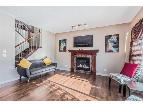 37 Skyview Springs Road Ne, Calgary, AB - Indoor Photo Showing Living Room With Fireplace