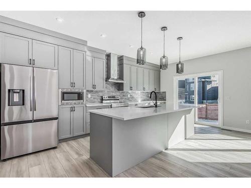 283 Calhoun Crescent Ne, Calgary, AB - Indoor Photo Showing Kitchen With Stainless Steel Kitchen With Upgraded Kitchen