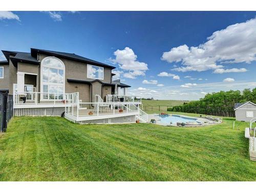 82 Campbell Drive, Rural Rocky View County, AB - Outdoor With In Ground Pool With Deck Patio Veranda