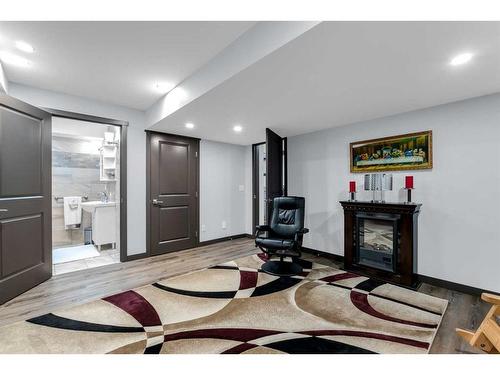 53 Legacy Gate Se, Calgary, AB - Indoor With Fireplace