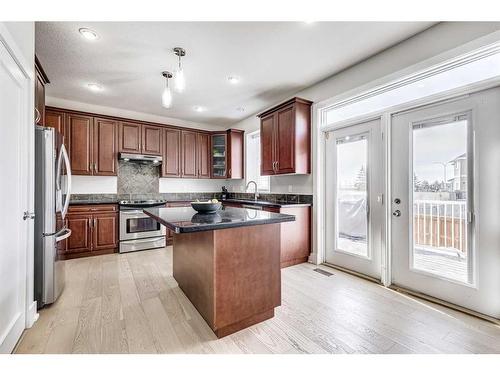 333 Bayside Place Sw, Airdrie, AB - Indoor Photo Showing Kitchen With Stainless Steel Kitchen