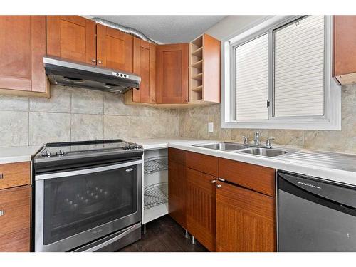 3819 Catalina Boulevard Ne, Calgary, AB - Indoor Photo Showing Kitchen With Double Sink