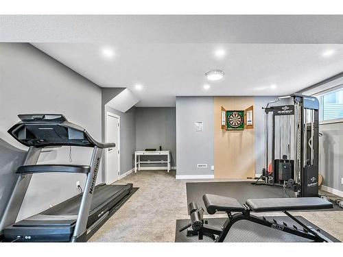 195 Riverwood Crescent, Diamond Valley, AB - Indoor Photo Showing Gym Room