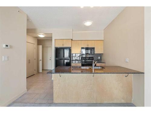 1503-8880 Horton Road Sw, Calgary, AB - Indoor Photo Showing Kitchen With Double Sink