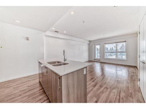 304-1629 38 Street Sw, Calgary, AB - Indoor Photo Showing Kitchen With Double Sink