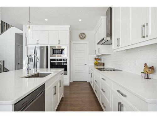 323 Chelsea Passage Ne, Chestermere, AB - Indoor Photo Showing Kitchen With Stainless Steel Kitchen With Upgraded Kitchen