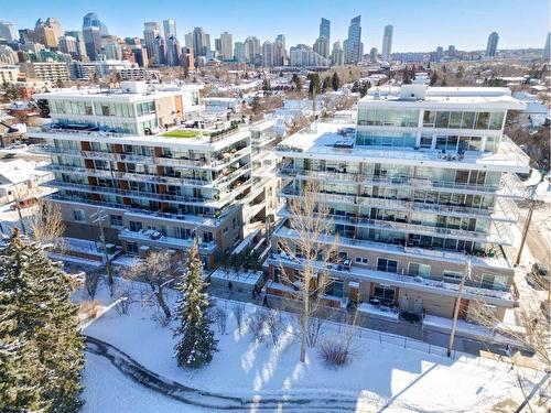 2101-1234 5 Avenue Nw, Calgary, AB - Outdoor With Balcony With View