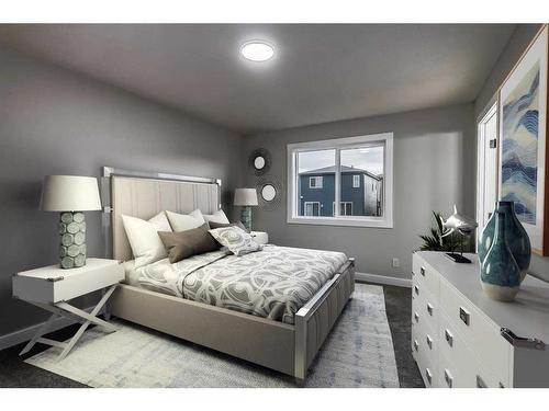 157 Belmont Villas Sw, Calgary, AB - Indoor Photo Showing Bedroom