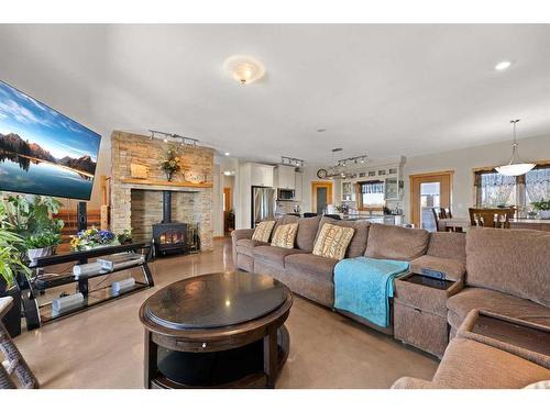 38139 Range Road 265, Rural Red Deer County, AB - Indoor Photo Showing Living Room With Fireplace