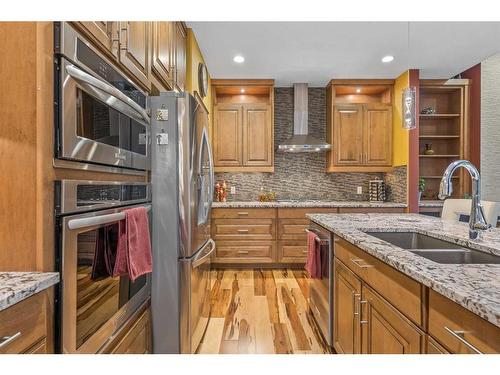 652 Quarry Way Se, Calgary, AB - Indoor Photo Showing Kitchen With Double Sink With Upgraded Kitchen
