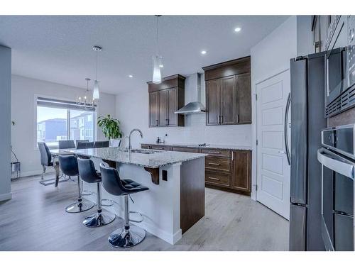 24 Corner Meadows Row Ne, Calgary, AB - Indoor Photo Showing Kitchen With Upgraded Kitchen