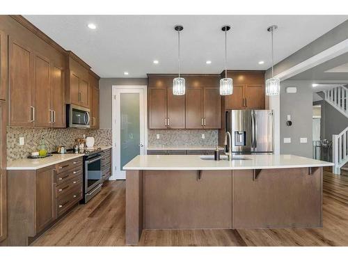 137 Cityside Road Ne, Calgary, AB - Indoor Photo Showing Kitchen With Upgraded Kitchen