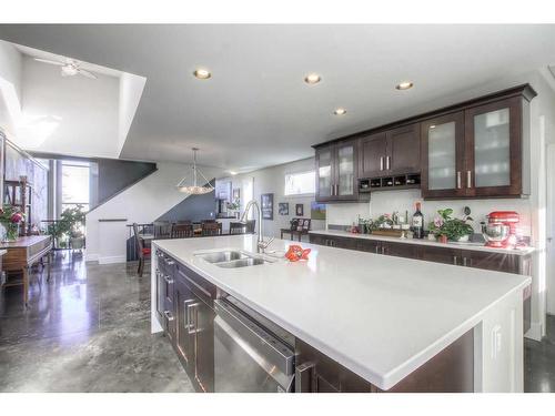 2449 22A Street Nw, Calgary, AB - Indoor Photo Showing Kitchen With Double Sink