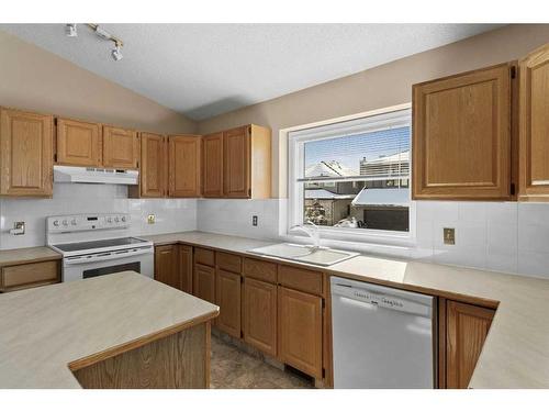 123 Scenic Ridge Court Nw, Calgary, AB - Indoor Photo Showing Kitchen With Double Sink