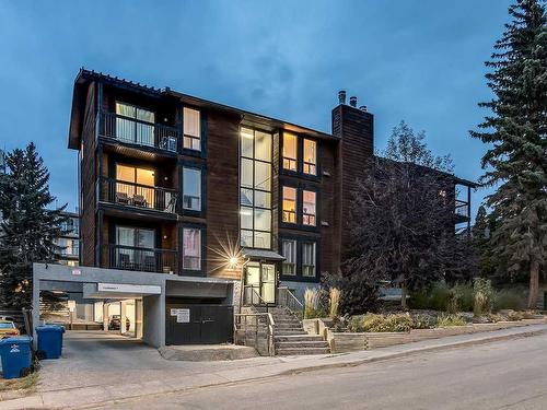 302-2611 15A Street Sw, Calgary, AB - Outdoor With Balcony With Facade