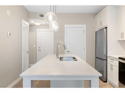 103-25 Walgrove Walk Se, Calgary, AB - Indoor Photo Showing Kitchen With Double Sink