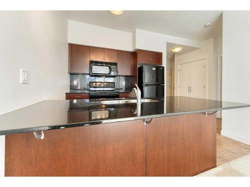 1302-8880 Horton Road Sw, Calgary, AB - Indoor Photo Showing Kitchen With Double Sink