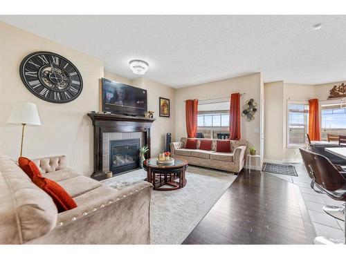 28 Saddlebrook Landing Ne, Calgary, AB - Indoor Photo Showing Living Room With Fireplace