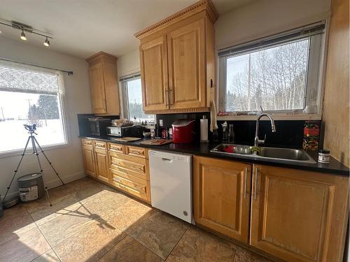 1953 8 Avenue, Rural Red Deer County, AB - Indoor Photo Showing Kitchen With Double Sink