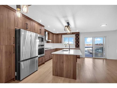 1000 West Chestermere Drive, Chestermere, AB - Indoor Photo Showing Kitchen With Stainless Steel Kitchen With Upgraded Kitchen