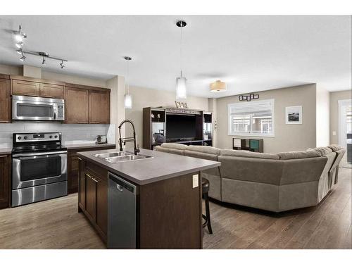907 Skyview Ranch Grove Ne, Calgary, AB - Indoor Photo Showing Kitchen With Stainless Steel Kitchen With Double Sink