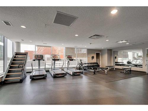 3201-211 13 Avenue Se, Calgary, AB - Indoor Photo Showing Gym Room