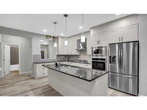 177 Savanna Passage Ne, Calgary, AB - Indoor Photo Showing Kitchen With Stainless Steel Kitchen With Upgraded Kitchen