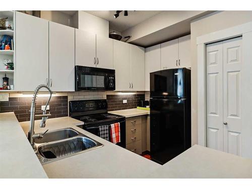 101-3501 15 Street Sw, Calgary, AB - Indoor Photo Showing Kitchen With Double Sink