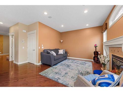 43 Kincora Glen Green Nw, Calgary, AB - Indoor With Fireplace