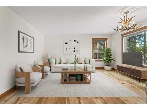 3F-8 Otter Lane, Banff, AB - Indoor Photo Showing Living Room