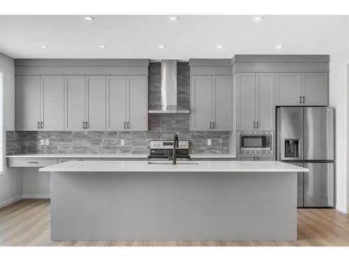 59 Setonstone Row Se, Calgary, AB - Indoor Photo Showing Kitchen With Upgraded Kitchen