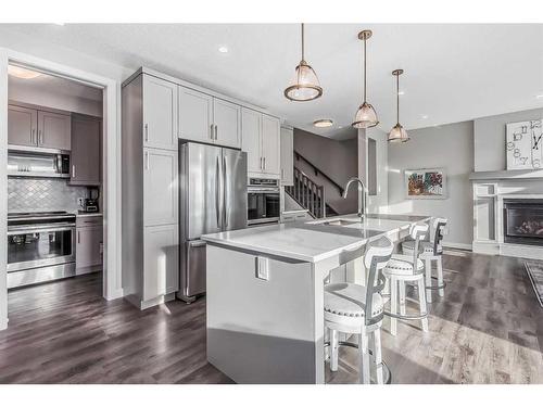 52 Walcrest View Se, Calgary, AB - Indoor Photo Showing Kitchen With Stainless Steel Kitchen With Upgraded Kitchen